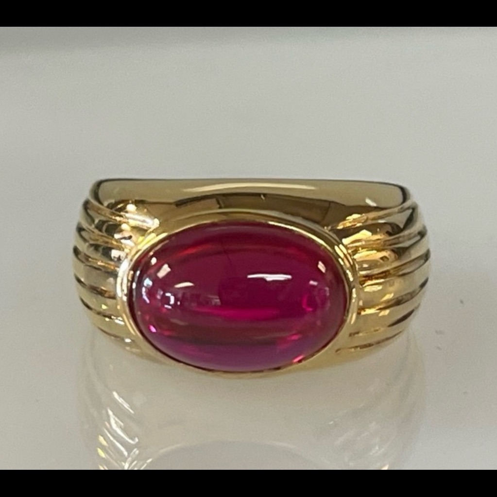 Large Ruby Cabochon Ring